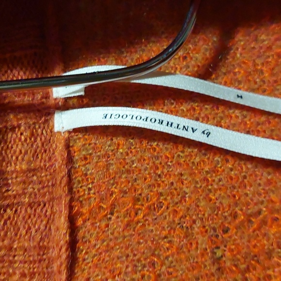 Anthropologie Orange and Yellow Textured Cardigan - Picture 6 of 7